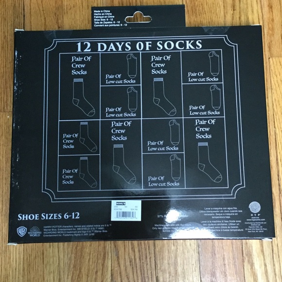 Harry Potter 12 Days of Socks Advent Holiday Men’s - Picture 3 of 3